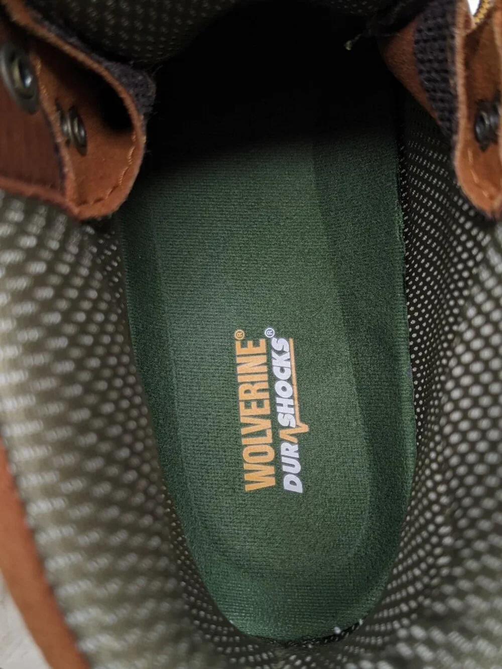 Wolverine Durashocks Direct-Attach Slip Resistant Work Boots Brown Men's 9 Wide